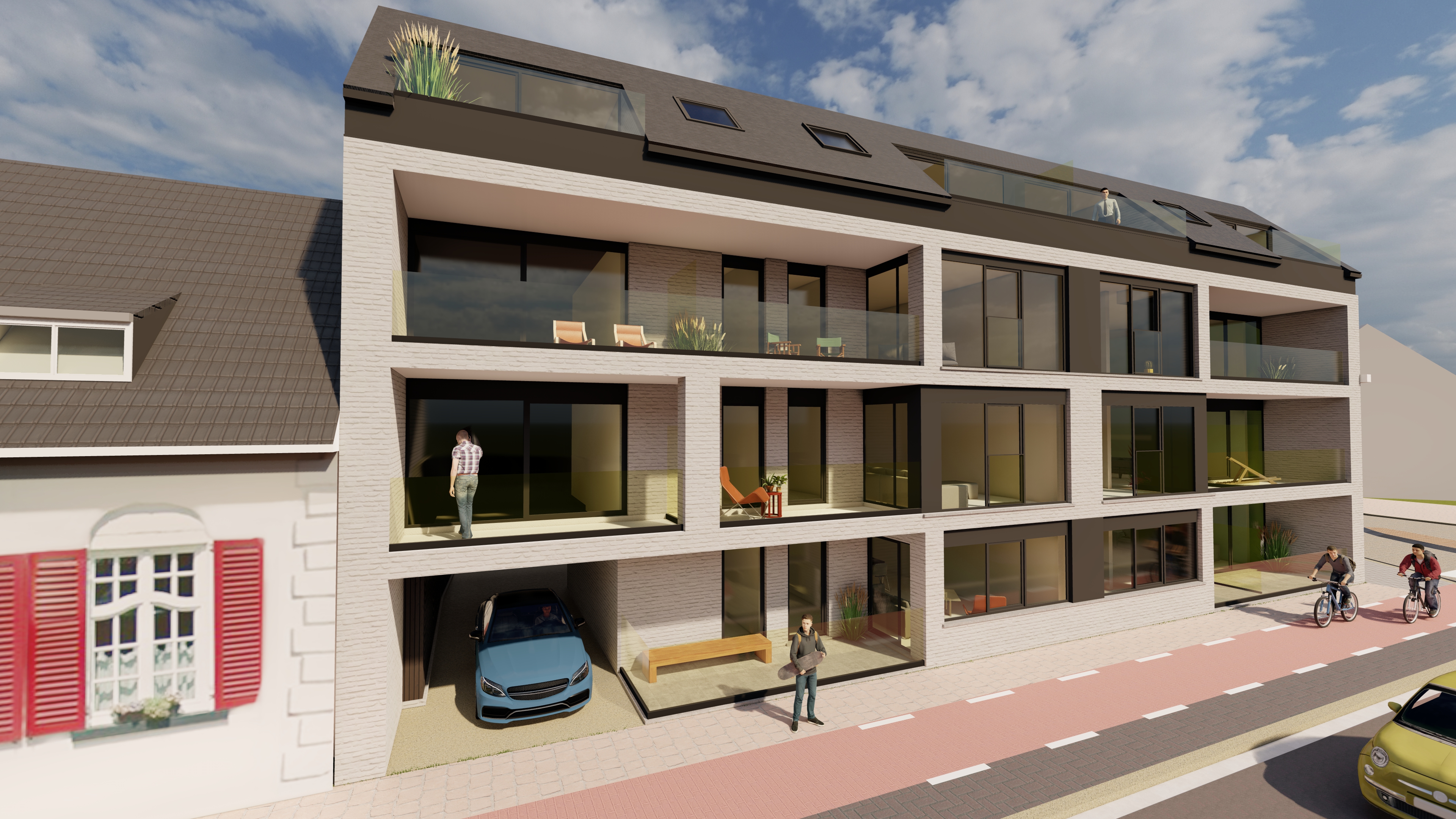 NIEUW TE KOOP - 15 klassevolle appartementen, 12 bovengrondse garages + 6 standplaatsen in HOUTHULST NIEUW TE KOOP - 15 klassevolle appartementen, 12 bovengrondse garages + 6 standplaatsen in HOUTHULST